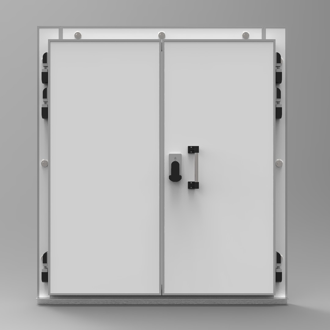 Двери распашные двухстворчатые для холодильных камер