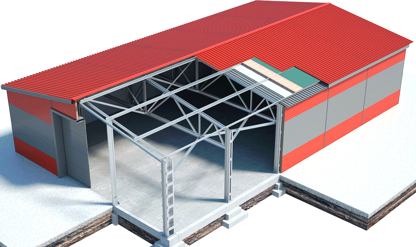 Здания из металлоконструкци и сэндвич-панелей